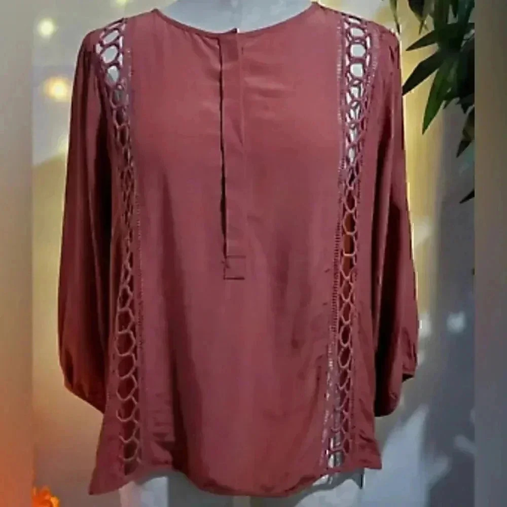 Loft beautiful blouse with lace. Size medium  